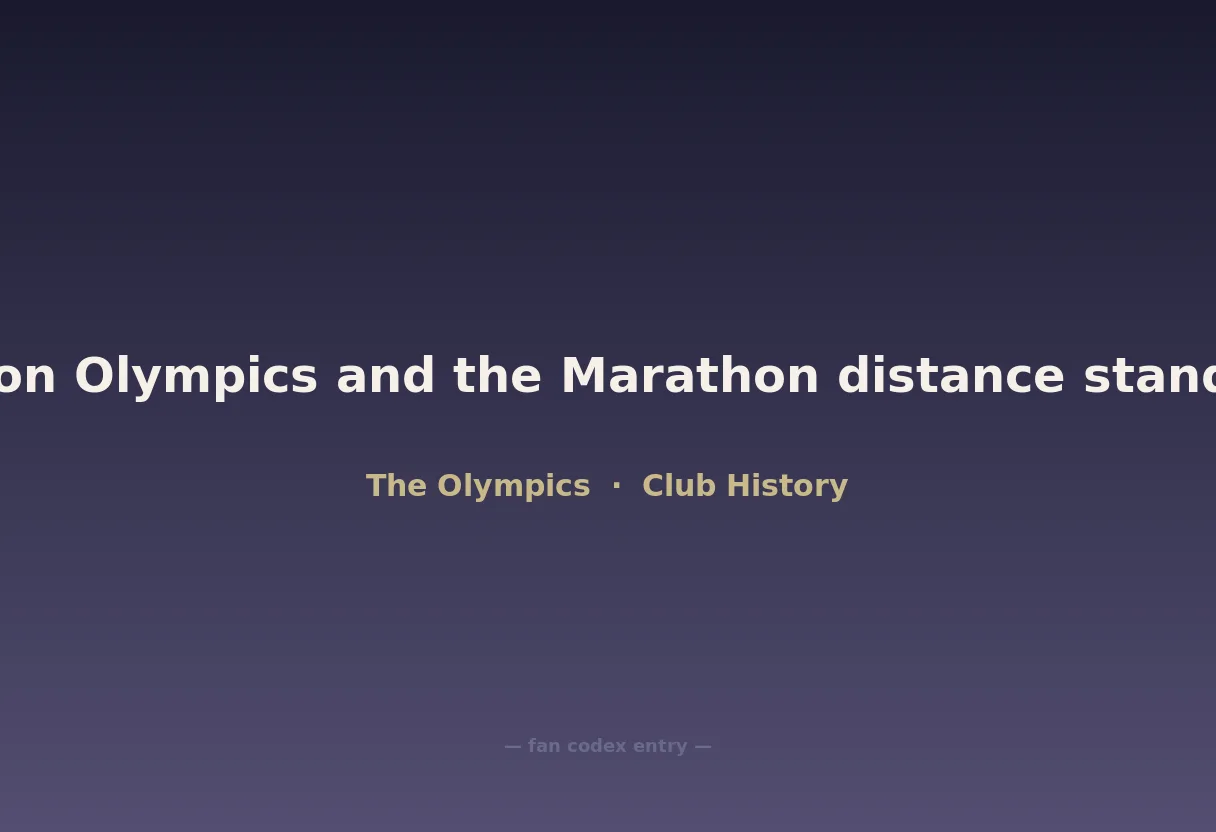 1908 London Olympics and the Marathon distance standardization