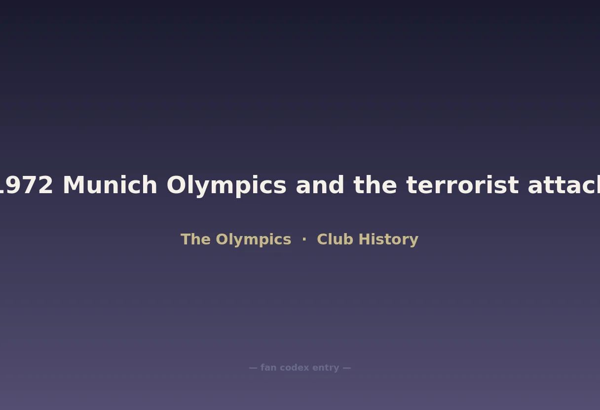 1972 Munich Olympics and the terrorist attack