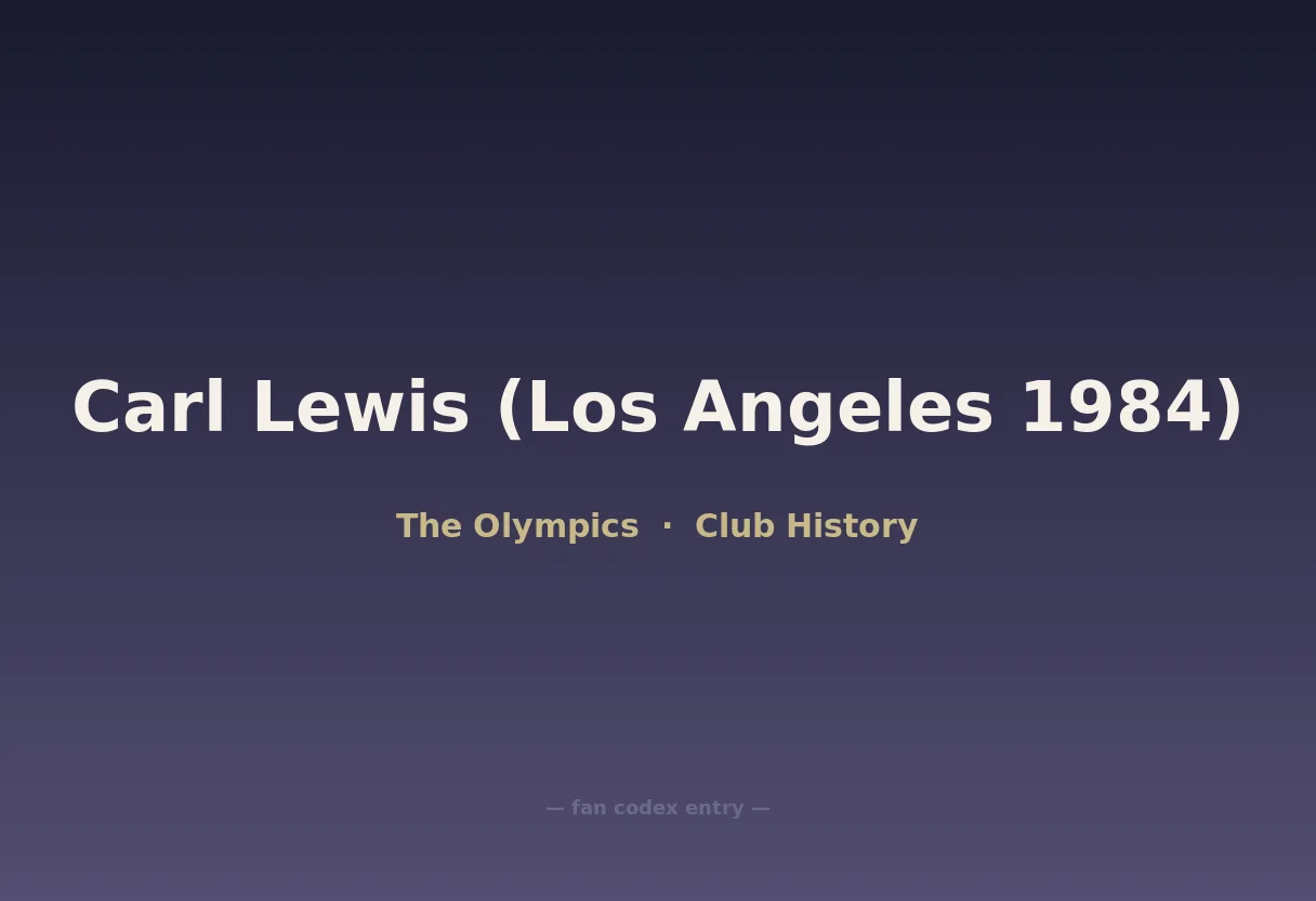 Carl Lewis (Los Angeles 1984)