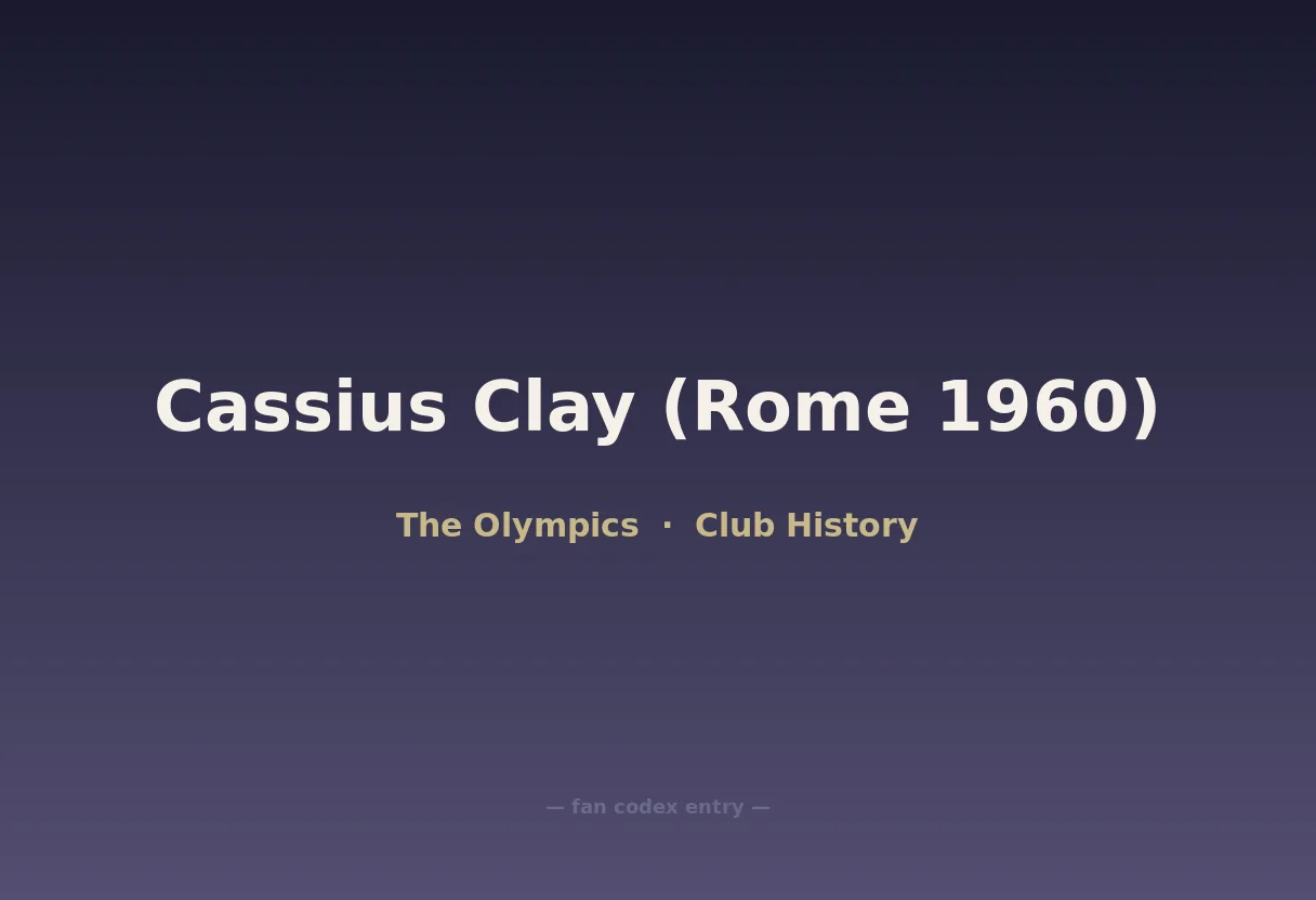 Cassius Clay (Rome 1960)