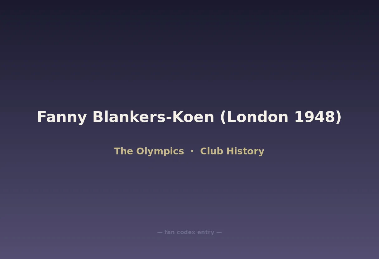 Fanny Blankers-Koen (London 1948)