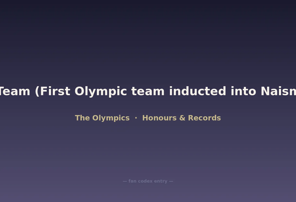 1960 USA Men's Team (First Olympic team inducted into Naismith Hall of Fame)