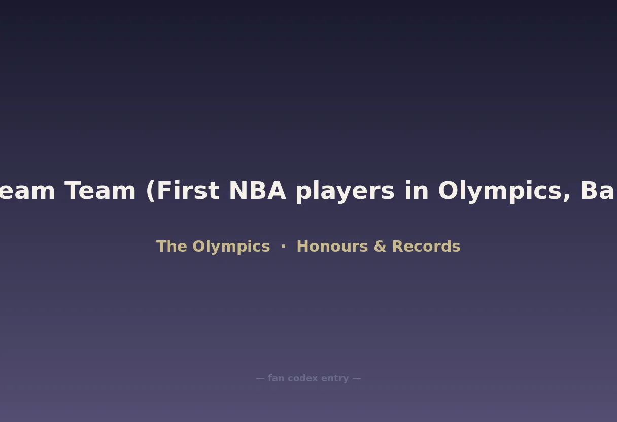 1992 Dream Team (First NBA players in Olympics, Barcelona)