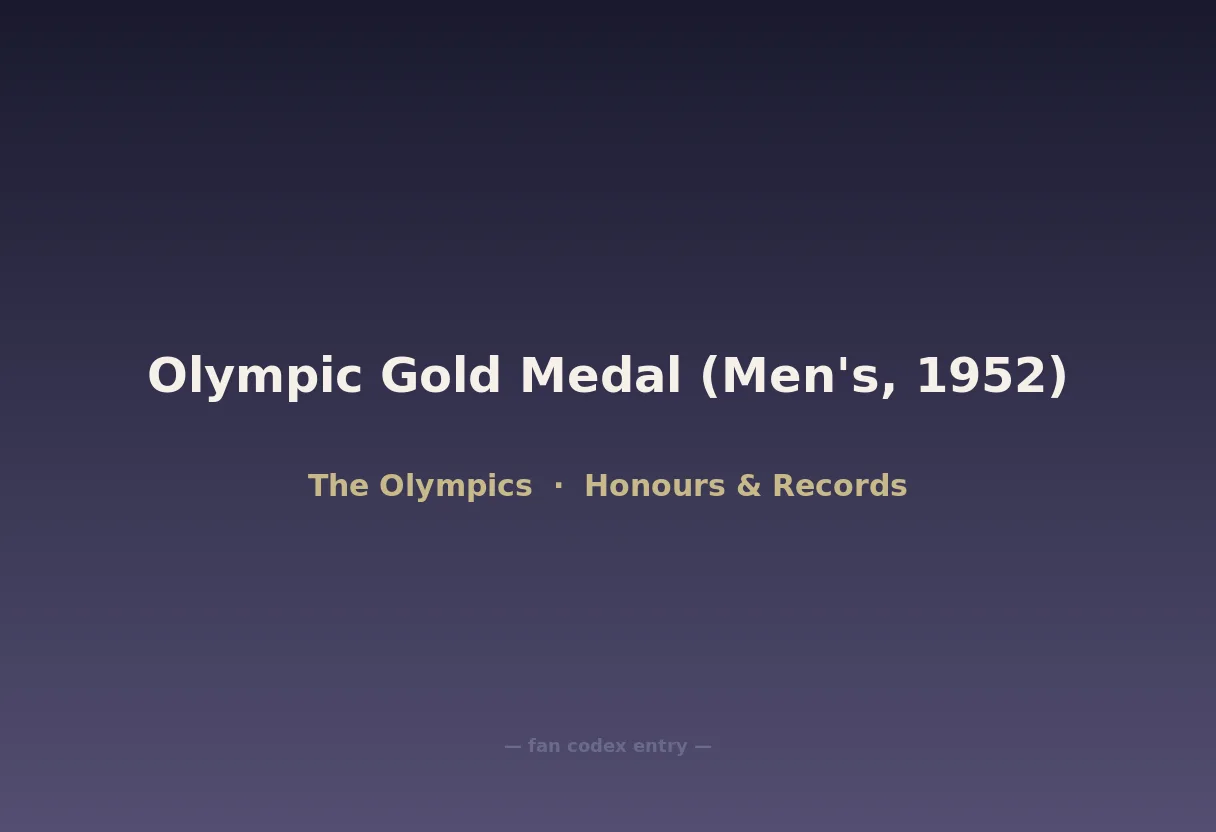Olympic Gold Medal (Men's, 1952)