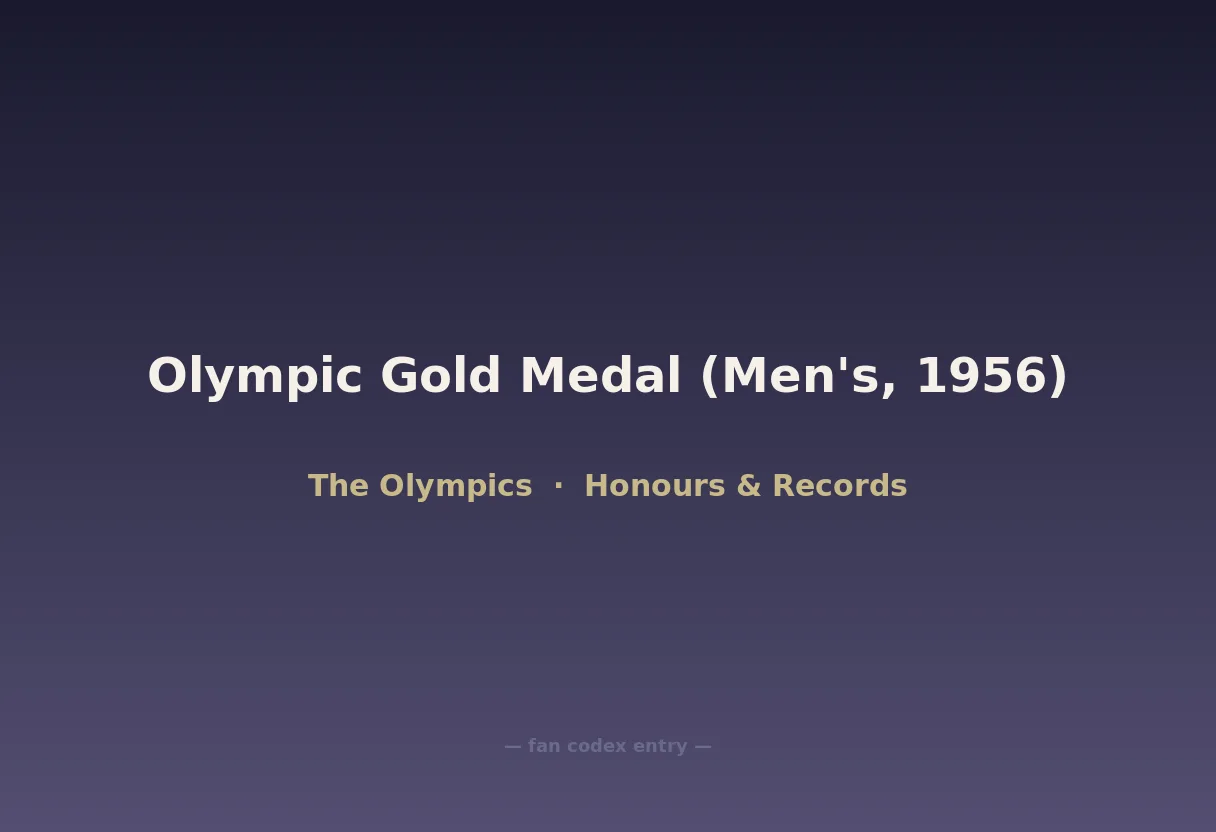 Olympic Gold Medal (Men's, 1956)