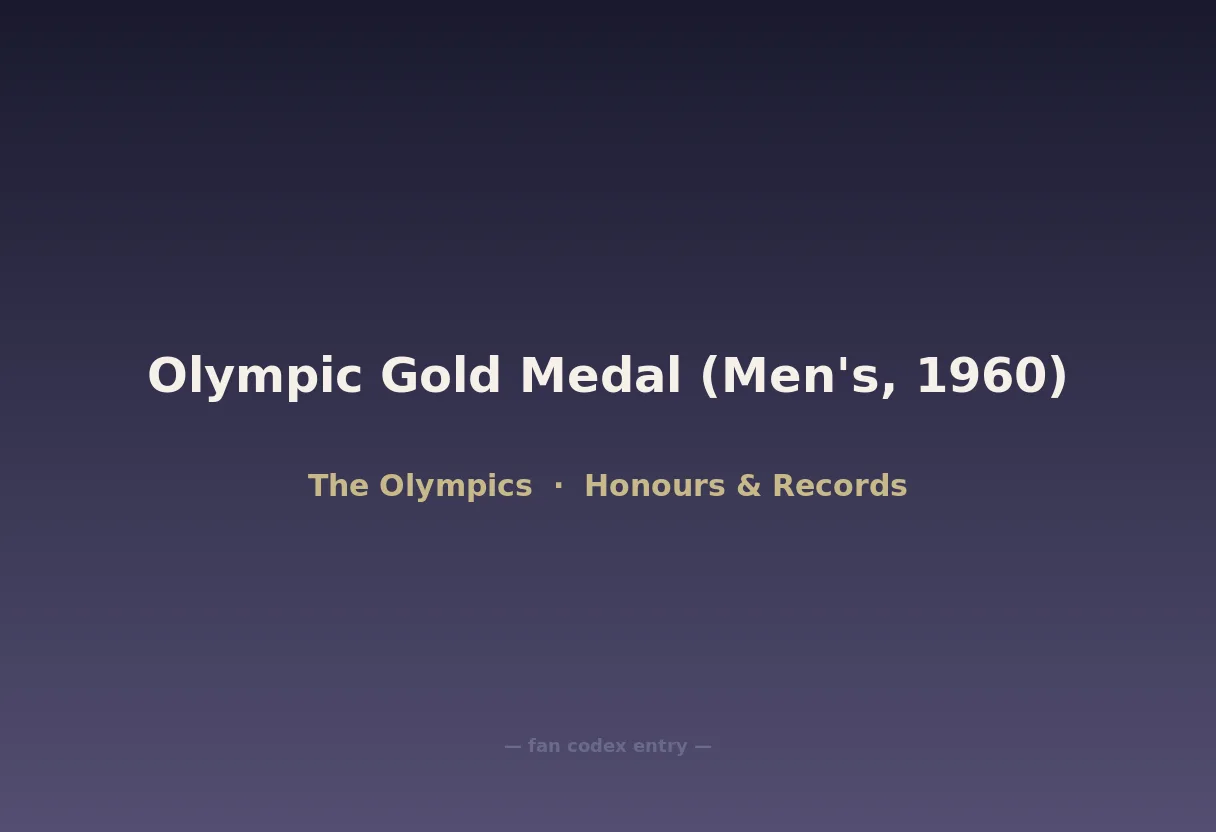 Olympic Gold Medal (Men's, 1960)