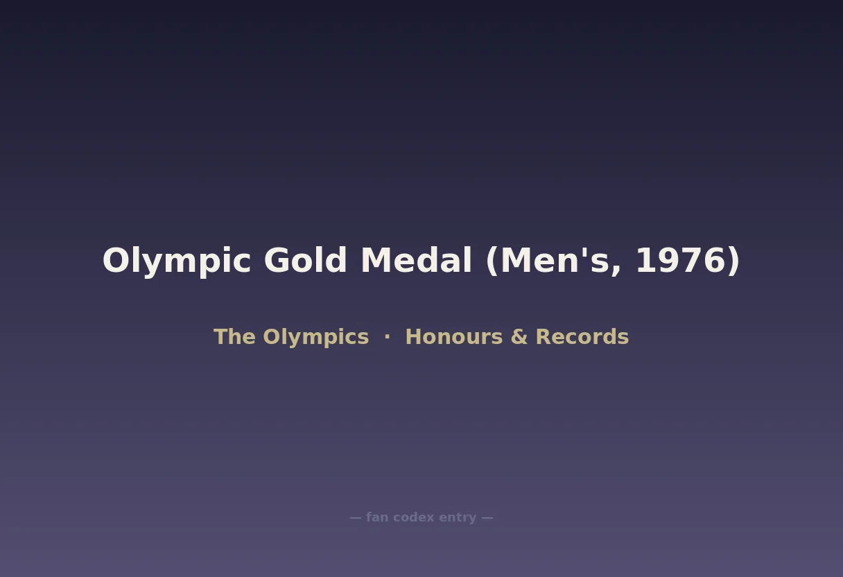 Olympic Gold Medal (Men's, 1976)