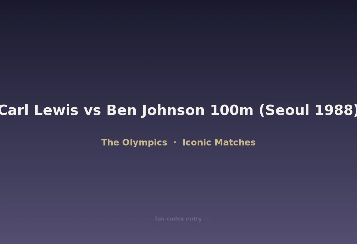 Carl Lewis vs Ben Johnson 100m (Seoul 1988)