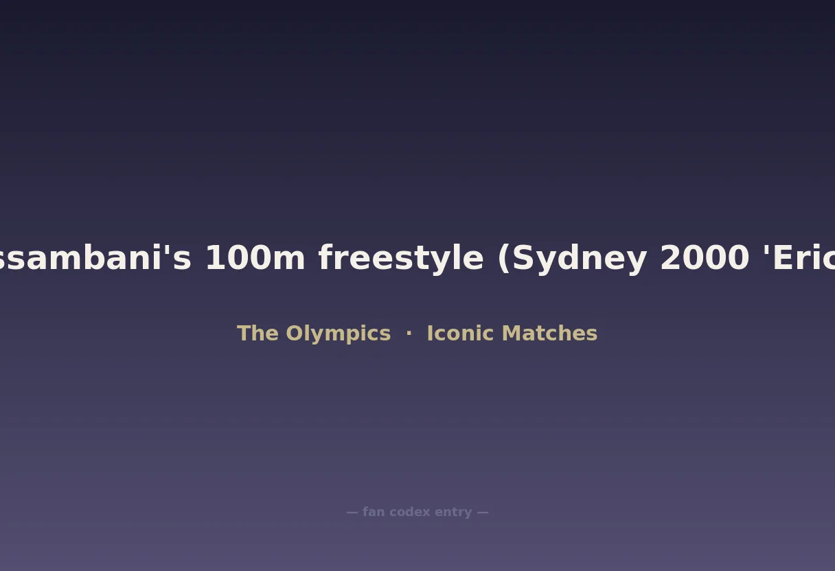 Eric Moussambani's 100m freestyle (Sydney 2000 'Eric the Eel')