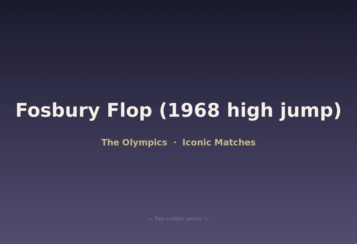 Fosbury Flop (1968 high jump)