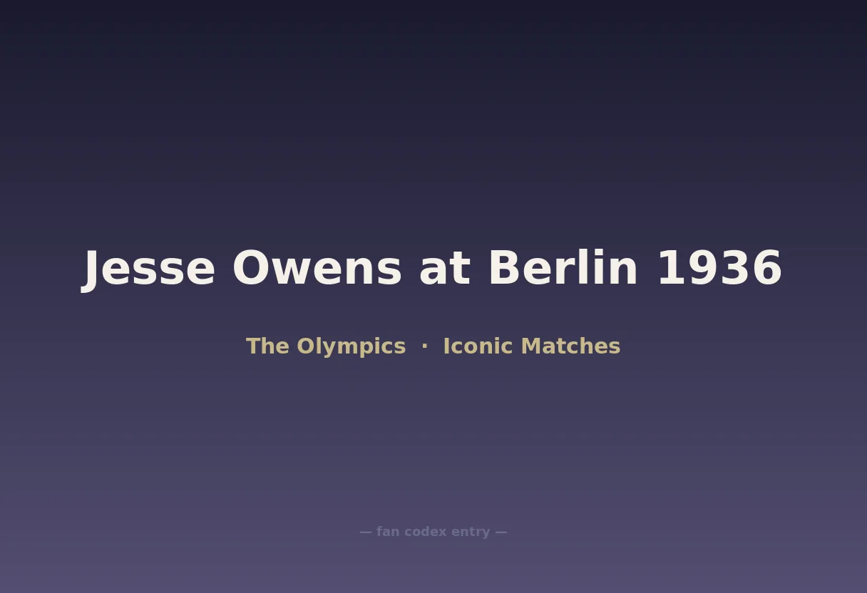 Jesse Owens at Berlin 1936