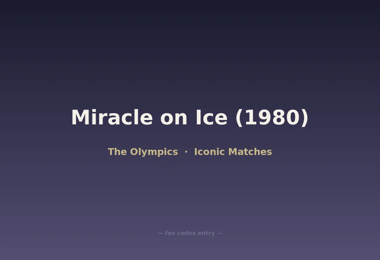 Miracle on Ice (1980)