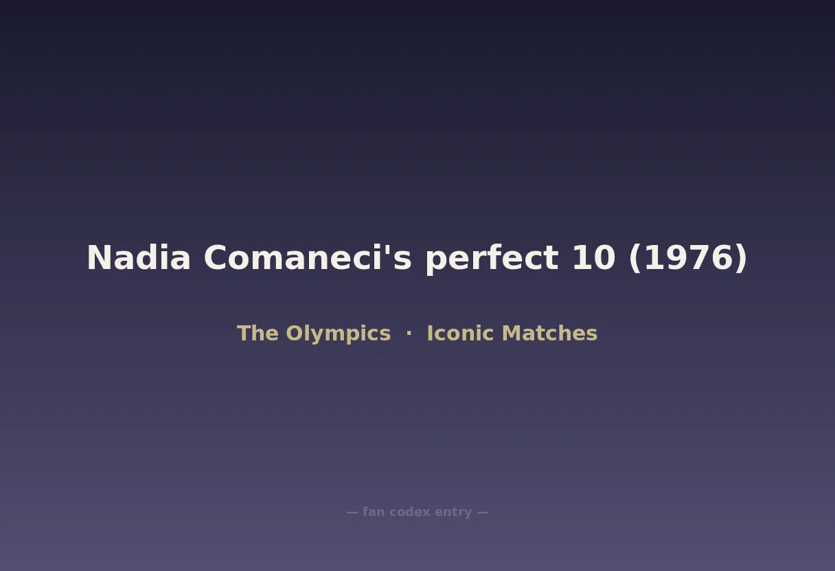 Nadia Comaneci's perfect 10 (1976)
